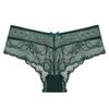 Calcinha de renda feminina de origem transfronteiriça calcinha em Y de renda com entrepernas estreito calcinha europeia e americana calça de renda preta transparente