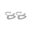 Pinza para el cabello pequeña de diamantes completos, clip para la oreja, lindo, dulce, genial, infantil, creativo, clip para la oreja, clip de diamantes súper brillantes, aretes modelados sin agujeros en las orejas