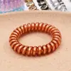 Elástico de Cabelo Transparente tipo Fio de Telefone, Brilhante Metálico com Recuperação e Palavra, Scrunchie Grande, Corda de Cabelo, Acessórios de Cabelo