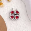 Colgante Transfronterizo Corazón Colorido Circonita Collar Magnético Colgante Elegante Simple Nicho Moda Accesorios de Joyería DIY