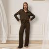 Conjunto de Pijama de Cardigan de Modal de Manga Larga y Pantalón Largo, Nuevo Estilo Europeo y Americano Verano 2026, Ropa de Casa Cómoda y Suave para Mujer