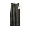 Calça de Lã Air Seamless White Dew 100% Lã Cordão Elástico Perna Reta Calça Solta de Lã Casual Calça de Perna Larga