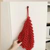 Toalla de chenilla colgante linda balonmano rojo festivo caricatura cocina dormitorio baño toalla
