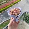 Mini exquisitos adornos de aromaterapia para salida de aire de coche, flores secas, pequeño ramo de flores reales, rosas secadas al aire, regalo de San Valentín
