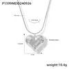 Collar con colgante de amor con cuadros huecos de estilo europeo y americano, chapado en acero inoxidable, oro real de 18 quilates, cadena de clavícula de estilo elegante apilada para mujer