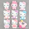 Gato KT estrella grande Muñeco de dibujos animados resina accesorios caja de almacenamiento parche pegatina para refrigerador parche Hello Kitty