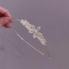 2024 nova faixa de cabeça de diamante de zircônia feminina princesa vento faixa de cabeça temperamento pérola grampo de cabelo de alta qualidade sensação fora do caminho cocar