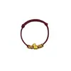 Nuevo Pulsera Dorada de Caballo Estilo Chino con Hilo Rojo para Mujer, Pulsera Tejida de Alta Gama, Accesorio del Zodiaco para el Año del Caballo