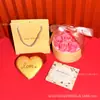 Oro Puro 999 Creativo 520 Qixi Exquisita Moneda de Oro en Forma de Corazón Set de Regalo Decoración del Día de San Valentín Personalizado Venta al por Mayor
