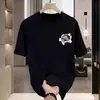Camiseta de manga corta para hombre y mujer Verano Trendy Lindo Gato Estampado Ropa Holgada Americana Simple Manga Media Sin Género para Hombre y Mujer