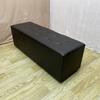 Taburete de Cuero Negro Ft Bolsa Suave Blanca Taburete de Cuadros Pequeños Taburete Bajo Probador de Puerta Taburete para Cambiarse los Zapatos Individual Sala de Estar Más Almohadilla