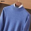 Producción de Ropa de Terciopelo Baizai Suéter 100% Cachemir Puro de Montaña para Hombre Suéter Tejido Grueso de Cuello Semi-alto Pulóver para Mediana Edad y Jóvenes Pelo