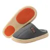 Pantuflas de algodón impermeables de PU para hombre, nuevas 2026 otoño e invierno, pantuflas de felpa cálidas antideslizantes para interior, para hombre