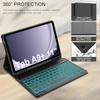 Adecuado para Samsung Tablet A9Plus 11 pulgadas Funda Protectora Retroiluminación Colorida Teclado Bluetooth Ranura para Lápiz Funda de Cuero Dropshipping Transfronterizo