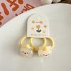 Paquete de 2 tarjetas con adorables anillos de pelo de animales para niños, suaves, muy elásticos, sin dañar el cabello, color gelatina, cuerda para atar para bebés.