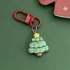 Nuevo Llavero de Resina de Santa Claus Hombre de Jengibre Lindo Alce Muñeco de Nieve Colgante para Mochila Escolar Regalo de Navidad