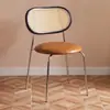 Silla tejida de mimbre sintético usada estilo chairins silla simple para casa de huéspedes apartamento pequeño silla de comedor silla de balcón respaldo asiento