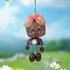 Colgantes de muñecas de cáscara de fruta natural, productos terminados de muñecas de cabeza grande de paulownia de campana de agua, y lindos y peculiares colgantes de muñecas de cáscara de fruta de vaina
