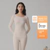 Ropa de Otoño para Mujer de Algodón Puro de 220 g y Pantalones Largos Traje Térmico 95% Algodón Puro 7A Antibacteriano para Niñas Cuello Redondo Categoría a Ropa Interior Básica