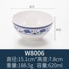 Tigela pequena de melamina imitação de plástico talheres de porcelana azul e branco hotel restaurante tempero tigela tigela de arroz mingau tigela de sopa comercial