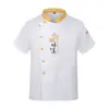 Roupas de Trabalho para Cozinha Treinamento Escolar Restaurante Hotel Hot Pot Churrasco Cantina Catering Uniforme de Chef Manga Curta Verão