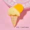 Cono de helado de simulación accesorios creativos de resina pegamento de crema carcasa de teléfono móvil material de bricolaje decoración hecha a mano
