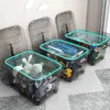 Caja de Almacenamiento de Ropa Transparente Grande Engrosada para el Hogar Transfronteriza Caja Organizadora de Bocadillos y Juguetes de Comercio Exterior Caja de Almacenamiento Sellada