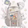 Mercancía de Anime de Zootopia: Mochila Escolar Primaria Judy y Nick Zorro, Unisex, Casual, Gran Capacidad, Bolso de Doble Hombro