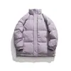 Promoción principal en stock nuevo estilo Hong Kong color liso estilo Hong Kong cuello alto holgado cálido abrigo acolchado de algodón MY9072-P65