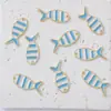 Colgante de Pez Pequeño Rayado de Esmalte de Colores Estrella de Mar de Puntos Accesorios de Materiales para Pulsera Collar Hecho a Mano