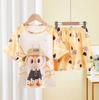 Pijamas de verano para niños, novedad de 2025, de manga corta, finos, para niños, grandes, adolescentes, ropa de casa, ropa exterior.