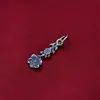 Plata pura S925 plata tailandesa loto doble cierre colgante accesorio conector de pulsera de cuentas DIY material venta al por mayor