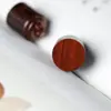Mango de Sello de Sándalo Rojo Hoja Pequeña Sello Grabado Sello Privado Grabado Redondo Sello Grabado con Láser Nombre Sello en Blanco Grabado al por Mayor