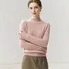 Suéter de Cashmere Feminino Baicaierong Outono/Inverno 2026 com Gola Meia Alta, Design Versátil, Tricô de Lã