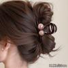 Presilha de Tubarão com Laço para Cabelo, Design Consciente para Nicho, Sensação de Alto Padrão, Presilha de Garra para Rabo de Cavalo Alto na Parte de Trás da Cabeça, Presilha de Cabelo Fofa e Elegante