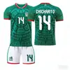 2526 Copa Mundial México Camiseta de Local No. 14 Chícharo Pequeño No. 9 Uniforme de Selección Nacional de Raúl Uniforme de Fútbol de Manga Corta