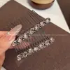 Pente invertido de strass grampo de cabelo sem costura franja clip acessório de cabelo de alta qualidade grampo simples feminino clip de nuca ornamento de cabeça