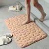 Tapete de chão para banheiro transfronteiriço Amazon pequeno de pedra coral fleece tapete de chão doméstico vaso sanitário banheiro resistente à sujeira antiderrapante tapete de chão