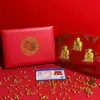 Patrón de Logo de Empresa Personalizado Caja de Regalo de los Tres Tesoros Ricos Adorno Set Fu Lu Shou Souvenir de Negocios de Alta Gama Regalo
