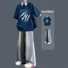 Conjunto de Manga Corta para Adolescentes Niños Camiseta de Moda Ropa Casual Estudiante Soleado Limpio Versátil Delgado Conjunto de Dos Piezas