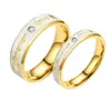 Ring ring atacado um par de anéis para amantes transfronteiriços europeus e americanos joias de aço titânio incrustadas com diamante atacado de joias