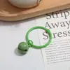 Anillos de Hierro Pintado de Colores para 30 Tarjetas + Cascabeles de 14 mm Accesorios DIY para Arte con Cuentas, Colgantes de Muñecas, Ganchos para Llaveros