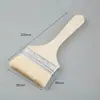 Brocha de Barbacoa de Lana Brocha para Aceite de Repostería Mango de Madera Anti-quemaduras Cepillo para Alimentos de Cocina Resistente a Altas Temperaturas Cepillo de Cerdas para Limpieza del Hogar