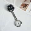 Reloj de Bolsillo de Enfermera con Cara Sonriente, Lindo y Colorido, Reloj de Cuarzo Simple con Pinza, Impresión a Color UV, Portátil para el Trabajo de Enfermería, Mayoreo