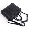 Bolsa masculina nova transfronteiriça bolsa de mão de couro grande capacidade bolsa para computador de 14 polegadas pasta executiva de viagem masculina atacado