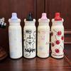 Nuevo termo de alta calidad con diseño de dibujos animados para estudiantes, doble bebida, portátil, bonito vaso de agua de acero inoxidable 316, regalo