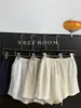 Pantalones Cortos de Lino Estilo Old Money para Verano 2026 con Cintura Elástica y Cordón, Pantalones Casuales de Pierna Ancha de Corte A de Cintura Alta para Mujer