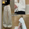 Nova coleção Outono 2026: calça pantalona feminina com design plissado para um efeito emagrecedor, apresentando corte reto solto e fluido, cintura alta e um design simples e casual estilo alfaiataria