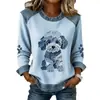 Uniforme de Equipo de Mezclilla para Mujer Transfronterizo 2026, Cuello Redondo, Camiseta con Estampado Digital 3D y Cuello en V, Venta al por Menor, Hecho en D