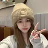 Gorro de Punto para Mujer Otoño e Invierno, Estilo Coreano, Engrosado, Cálido, Versátil, Adecuado para Estudiantes, Gorro de Moda para Compras